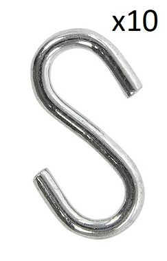 S-hook dia 3mm 2.9x1.3cm x10 pieces