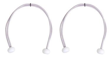 Sail tie with plastic balls, 2 pieces in bag, 50cm, white
