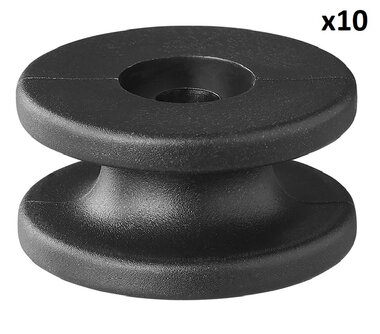 Rope hook round PVC diameter 30 x 15 mm x10 pieces