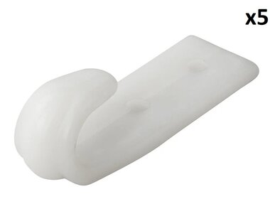 Screw-on Hook plastic x5 pieces