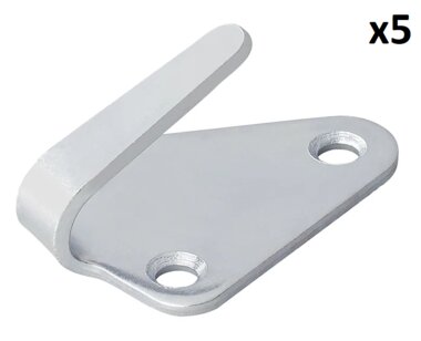 Rope hook metal 40x45mm curved x5 pieces