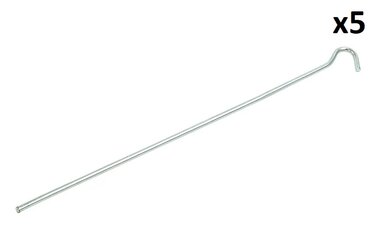 Tent peg 30cm metal with open eye x5 pieces