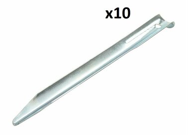 Tent peg 22cm metal half-round x10 pieces
