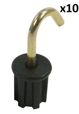 Tent cap 25mm with round hook x10 pieces