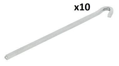 Rock peg 22cm metal square x10 pieces