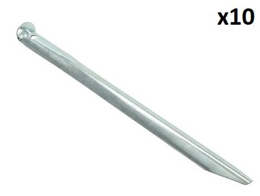 Tent peg 30cm metal half round x10 pieces