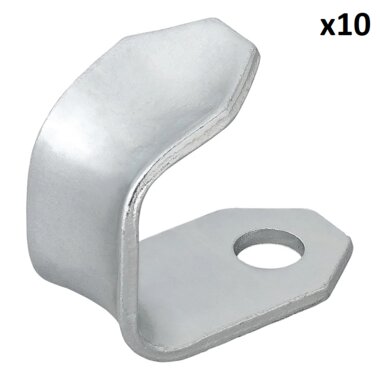 Screw-on Hook Metal 37 x 25 x 3 mm x5 pieces