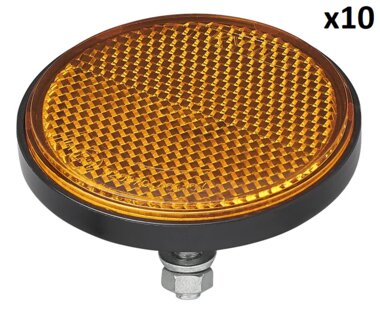 Orange Reflector 60 mm with 5 Bolt x10 pieces