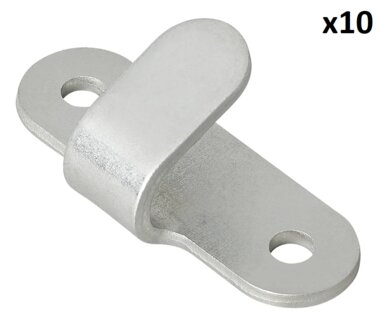 Metal rope hook 65x27 mm curved x10 pieces