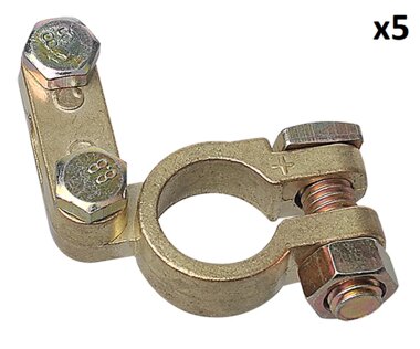 Battery terminal (+) standard x5 pieces