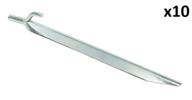 Tent peg 25cm metal with hook x10 pieces