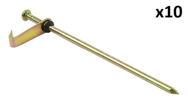 Rock pin 21cm metal with hook x10 pieces