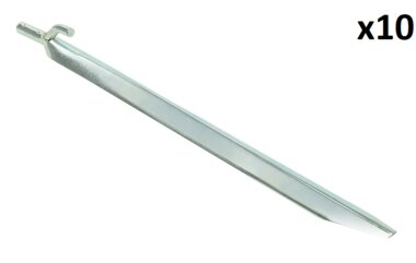 Tent peg 30cm metal with hook x10 pieces
