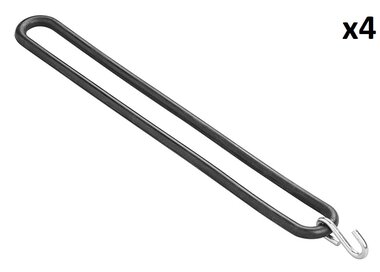 Bungee cord 300 mm with S-hook x4 pieces