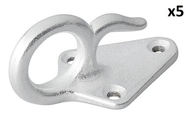 Rope hook metal with eye 70 x 40 mm x5 pieces
