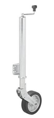 Jockey wheel 570/60 mm with large metal rim and rubber tyre 220 x 65 mm, foldable 300 kg