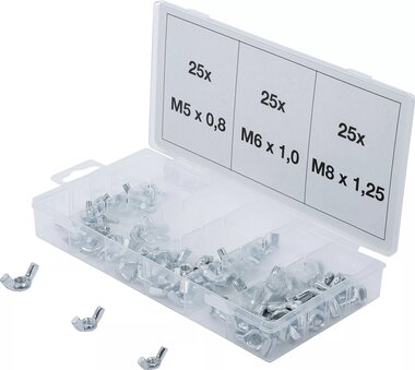 Wing Nut Assortment 75 pcs