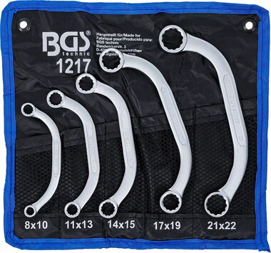 Obstruction Ring Spanner Set 8 x 10 - 21 x 22 mm 5 pcs
