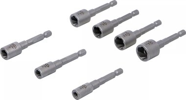 Screw and Nut Extractor Set drive external hexagon (1/4) for Drilling Machines 7-piece