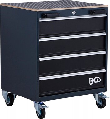 Tool Trolley 4 Drawers Mobile empty for Storage System Combination