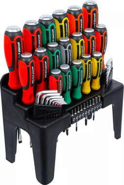 Screwdriver Set with Bit Assortment in a Plastic Stand 44 pcs