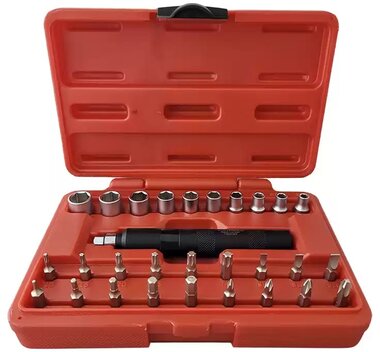 Impact screwdriver set with bits and sockets – 29 pieces