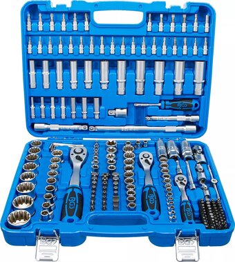 Socket Set Gear Lock 6.3 mm (1/4) drive / 10 mm (3/8) / 12.5 mm (1/2) 192 pcs.