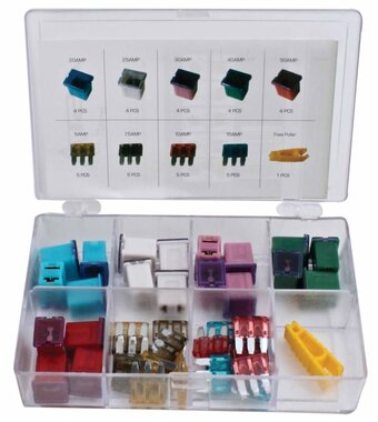 Assortment of JAP-JLP / MICRO III fuses, 41 pieces