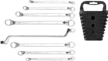 Double Ring Spanner Set offset 6 x 7 - 20 x 22 mm 8 pcs
