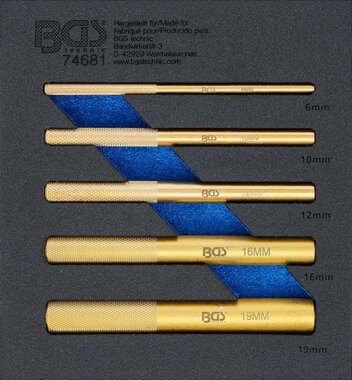 Set punzoni in ottone 6 - 19 mm 5 pz