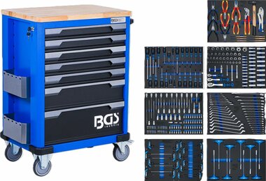 Workshop Trolley 7 Drawers with 286 Tools
