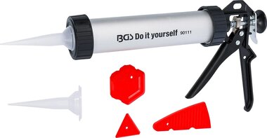 Aluminium Caulking Gun with Joint Smoother Set 5 pcs