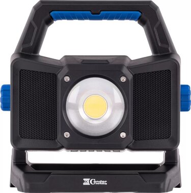 Floodlight rechargeable with bluetooth loudspeaker COB-LED