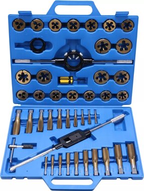Tap and Die Set 45 pcs titanium coated M6-24