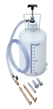 Transmission oil filling pump with filling adapters