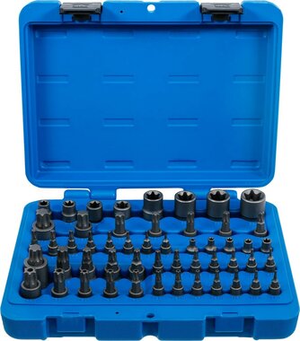 Bit Socket and Socket Set E-Type / T-Star (for Torx) / T-Star tamperproof (for Torx) / TP-Star (for Torx Plus) 52 pcs