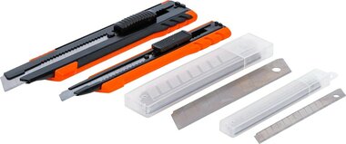 Universal Snap-Off Blade Knife Set Blade Width 9 / 18 mm 4 pcs