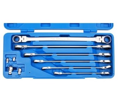 10-pc. Double Swivel Head Ratchet Wrench Set, 8-19 mm