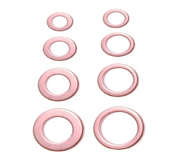 75-piece Copper Ring Assortment, in Inch sizes, for Oil Drain Plugs