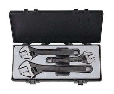 Adjustable gauged wrench set 3pc