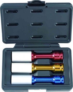 1/2 Wheel Nut Deep Impact Socket Set 150mm 3pc