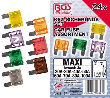 Car Fuse Assortment Maxi 24 pcs