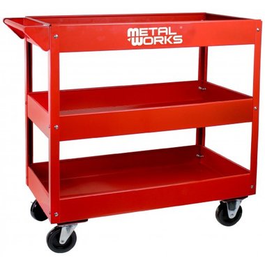 Workshop trolley with 3 shelves