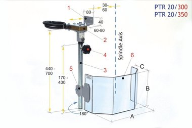 Safety guard for drilling machines PTR 20/350 LINKS, 4,20kg