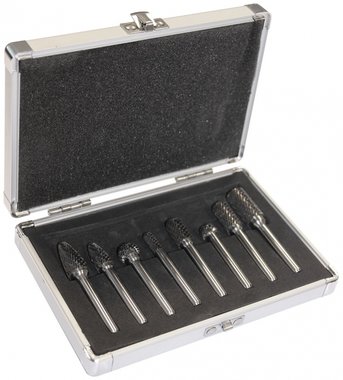 Carbide burr set 8 pcs chip breaker