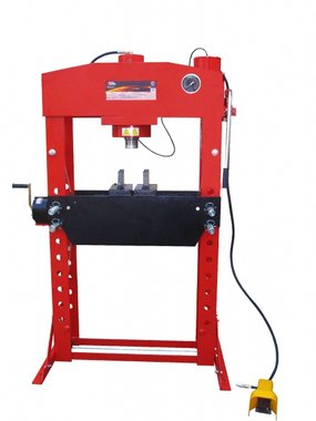 Atelierpers 50t manueel/pneumatisch beweegbare cilinder