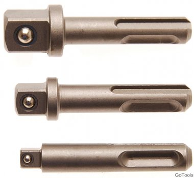 3-piece Socket Adaptor Set, SDS to 4-pt.