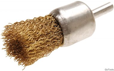 Wire Pencil Brush, 25 mm, brass coated