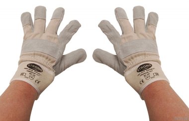 Work Gloves leather, lined Size 10.5