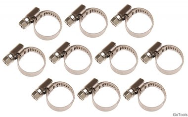 Hose Clamps Stainless 10 x 16 mm 10 pcs